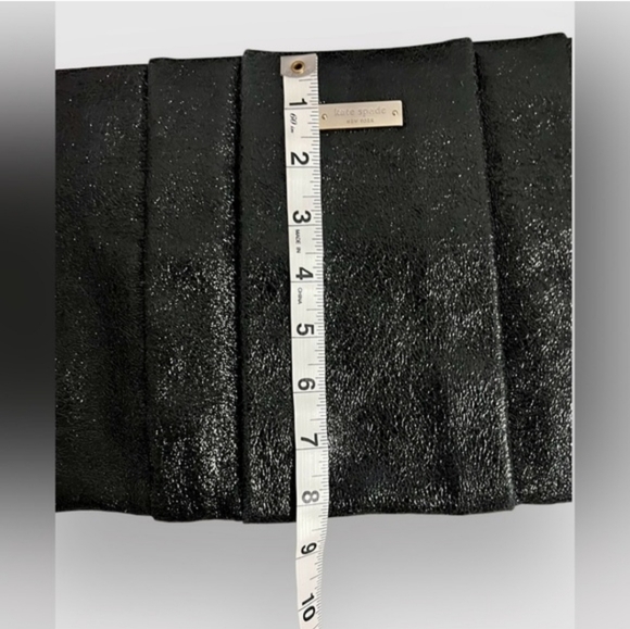 KATE SPADE-Elegant Black And Silver Clutch - Picture 6 of 8